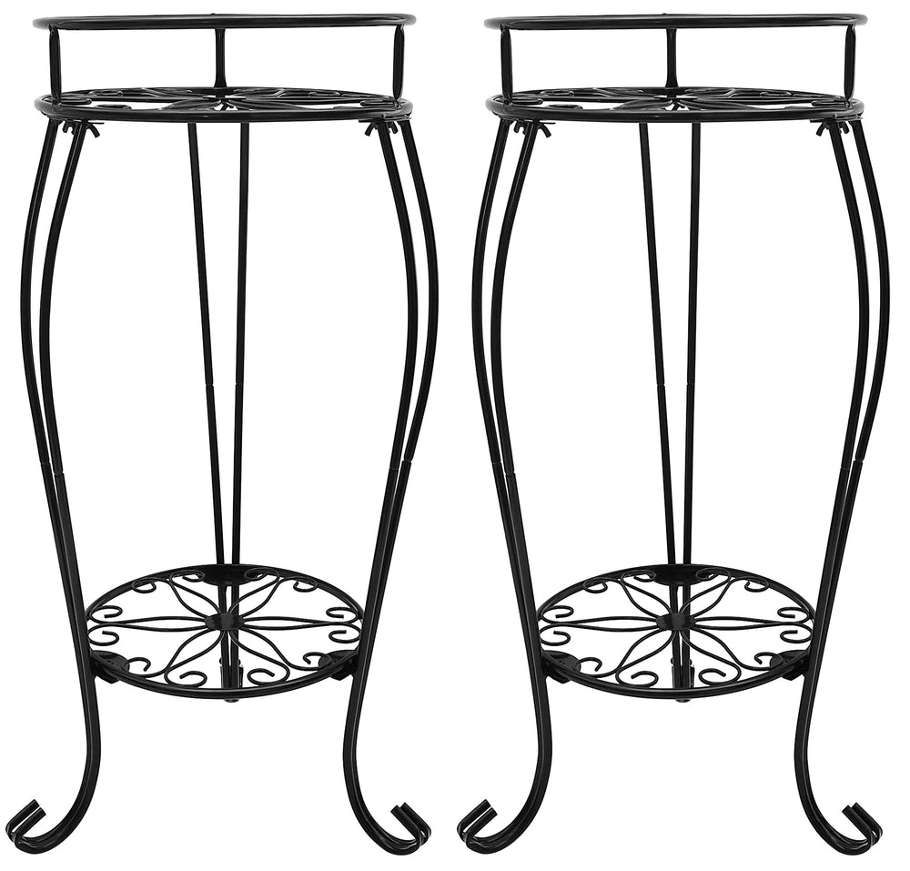 C CASIMR front view of two-tier stand showing clean display and stable support