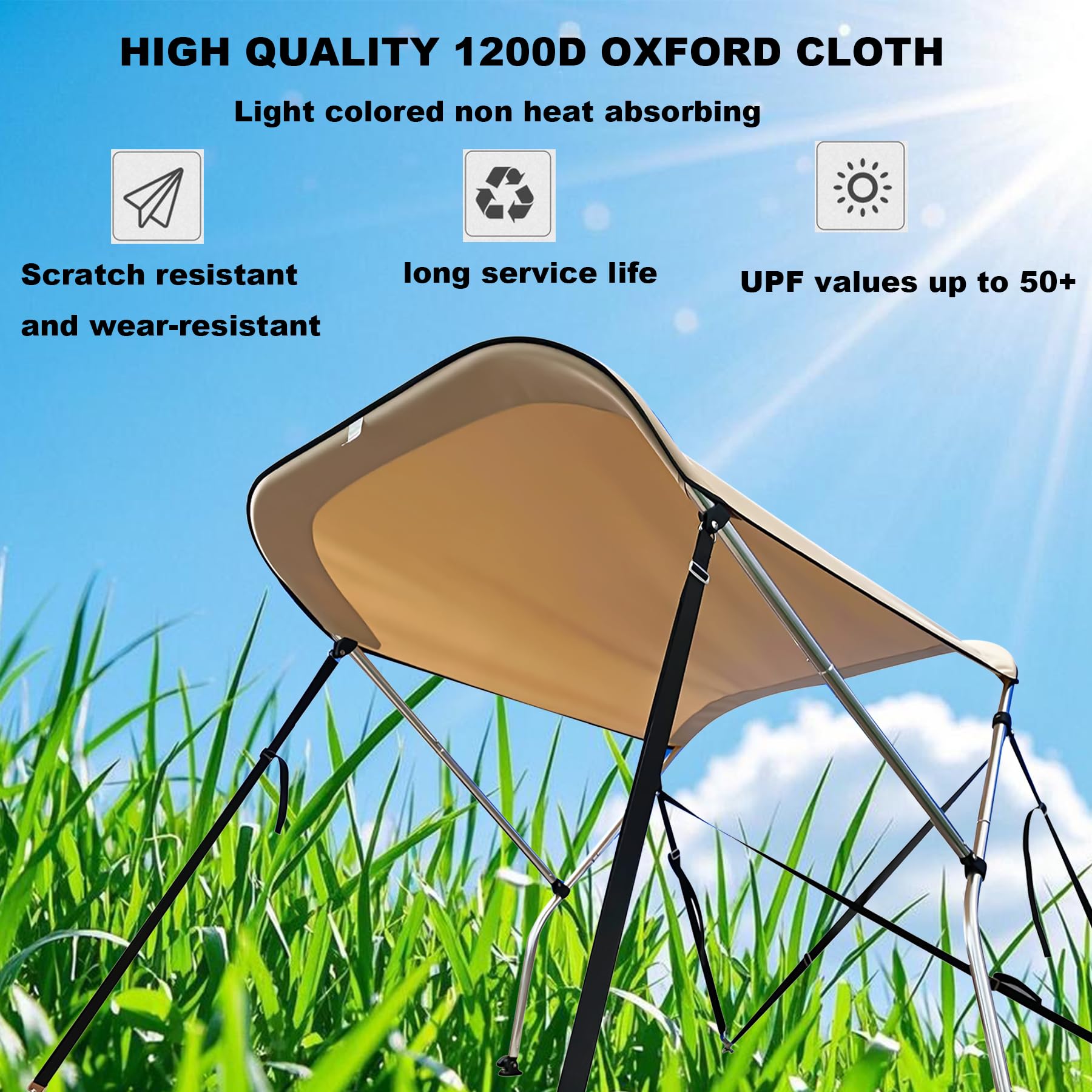 C CLINK canopy 1200D fabric texture showing UV-resistant material benefit