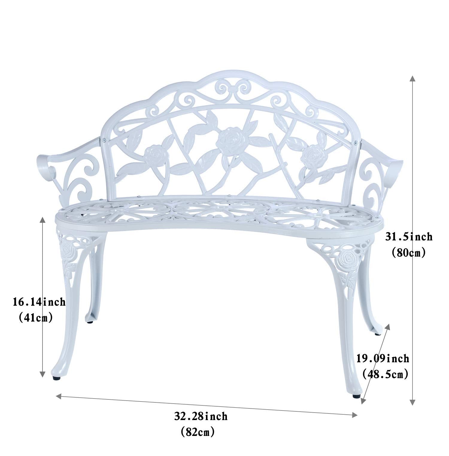 C/G patio casa close-up of rose-pattern back highlights decorative charm and durability