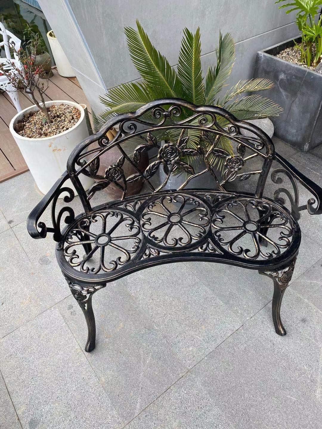 C/G patio casa bench placed in garden setting providing stylish seating