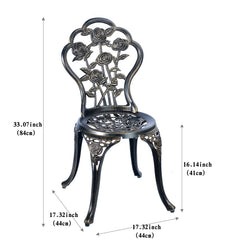 C/G patio casa chair seat detail showing curved contour for comfortable outdoor seating