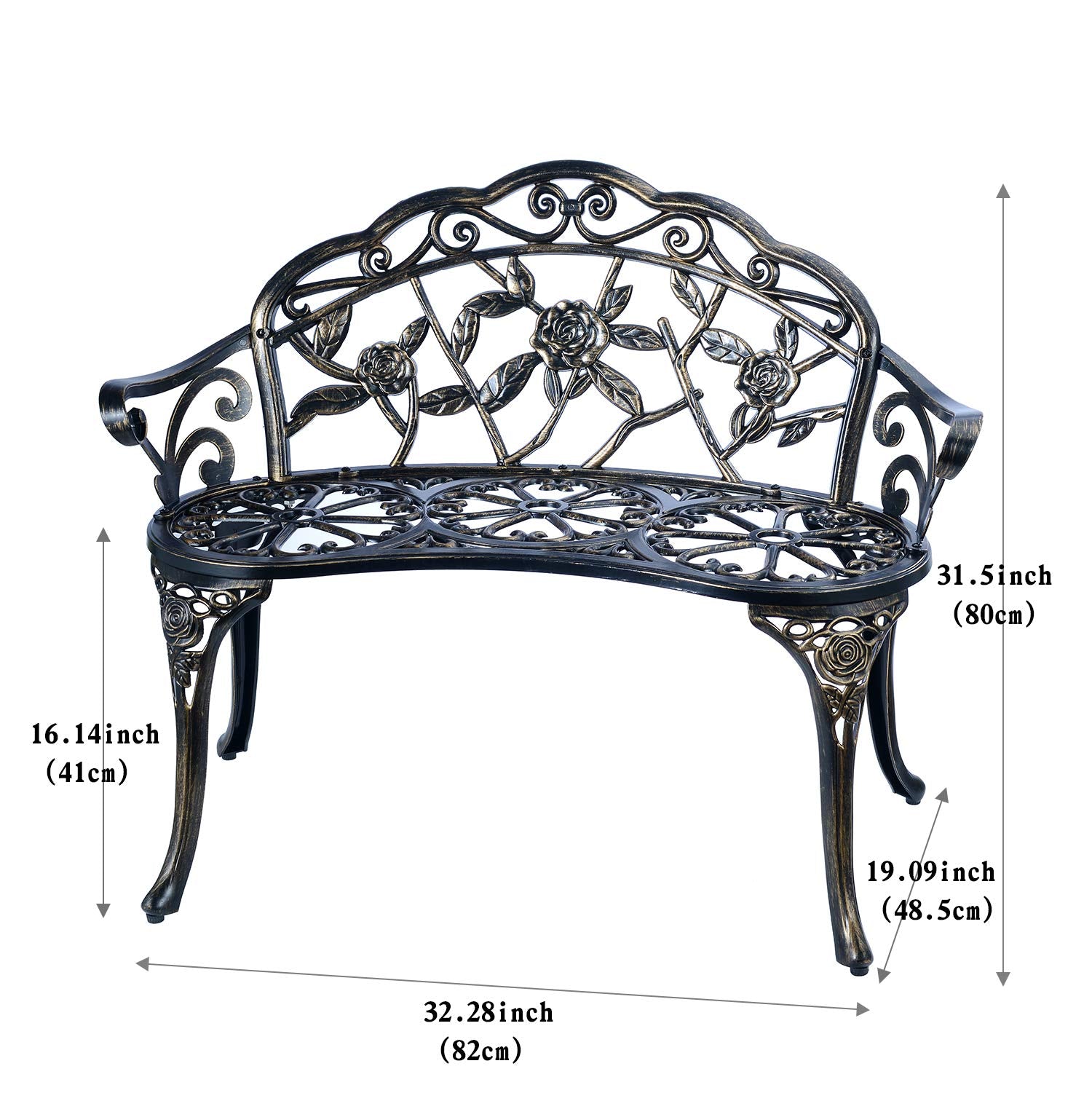 C/G patio casa close-up of rose-pattern back offering decorative charm