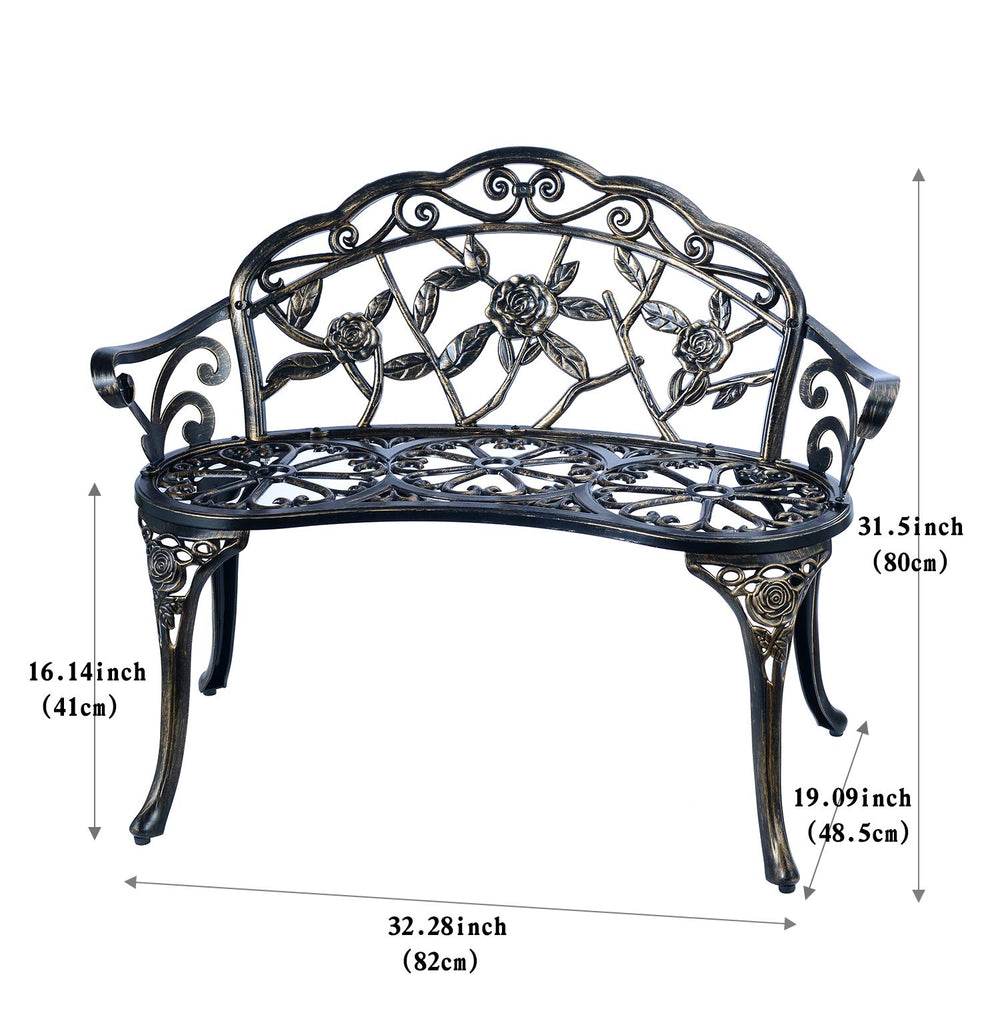C/G patio casa close-up of rose-pattern back offering decorative charm