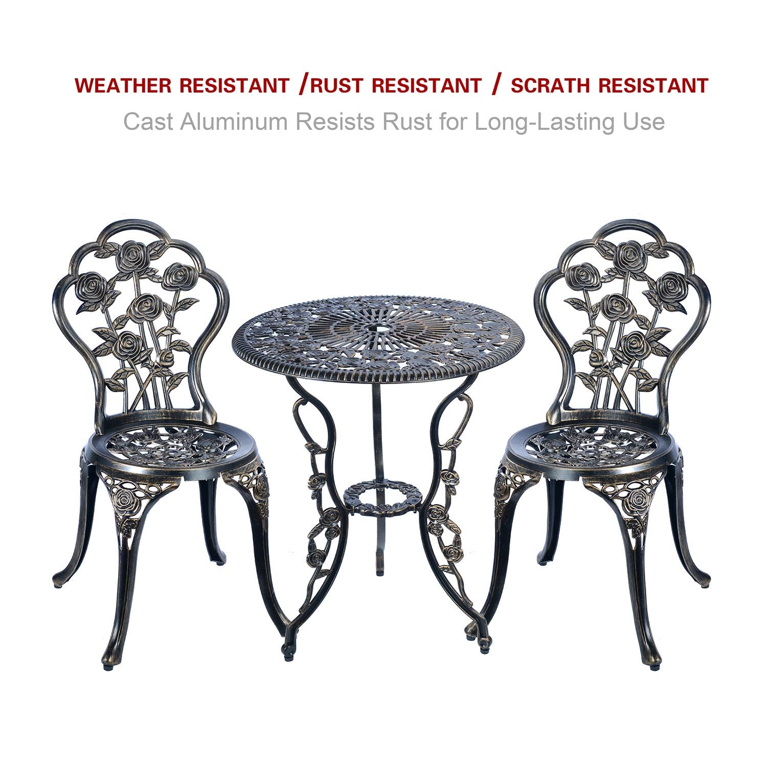 C/G patio casa set styled on a deck illustrating compact use and curb appeal