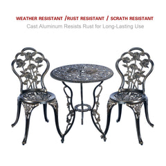 C/G patio casa set styled on a deck illustrating compact use and curb appeal