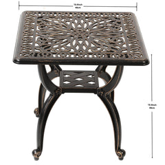 C/G patio casa close-up of floral medallion top highlighting decorative drainage benefits