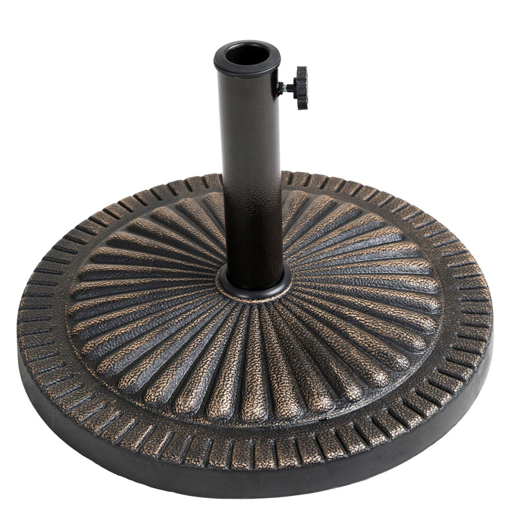 C-Hopetree bronze front view showing stable round base and decorative finish for curb appeal