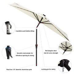 C-Hopetree close-up of ivory canopy fabric highlighting UV-resistant texture