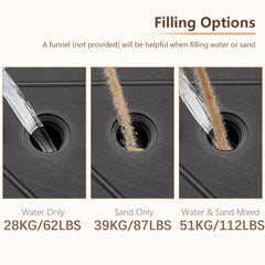 C-Hopetree fill port and cap close-up illustrating easy water or sand filling