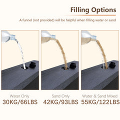 C-Hopetree fill port detail demonstrating easy water or sand filling benefit