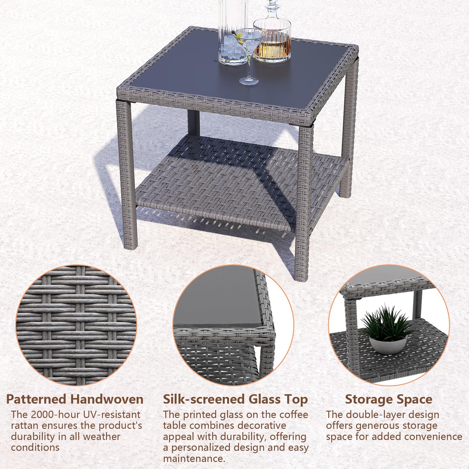 C-Hopetree powder-coated steel frame detail illustrating rust-resistant durability