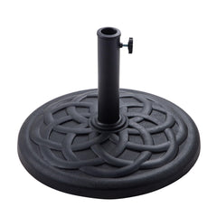 C-Hopetree front view of black umbrella base showing stability benefit