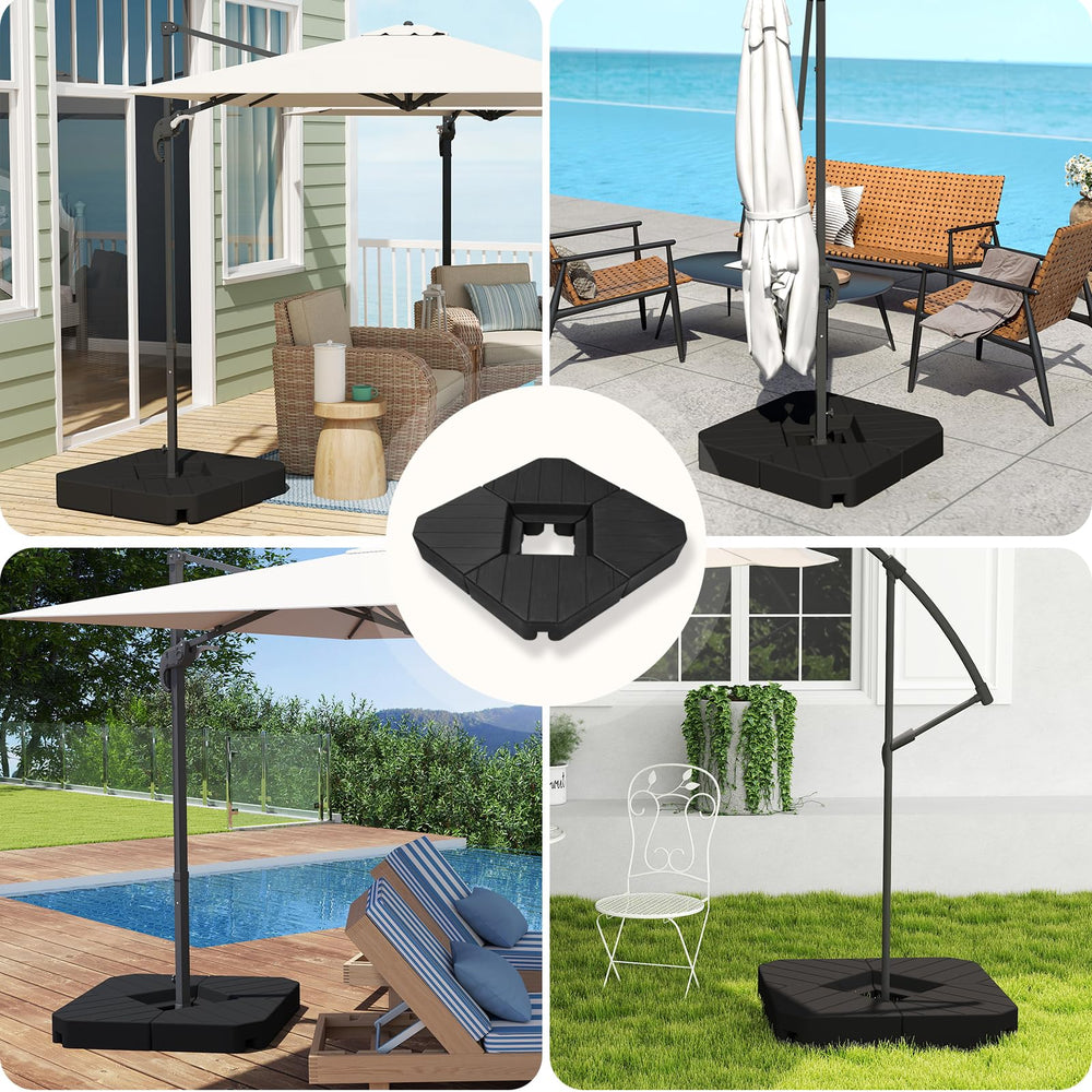 C-Hopetree lifestyle patio scene with umbrella stabilized for outdoor use
