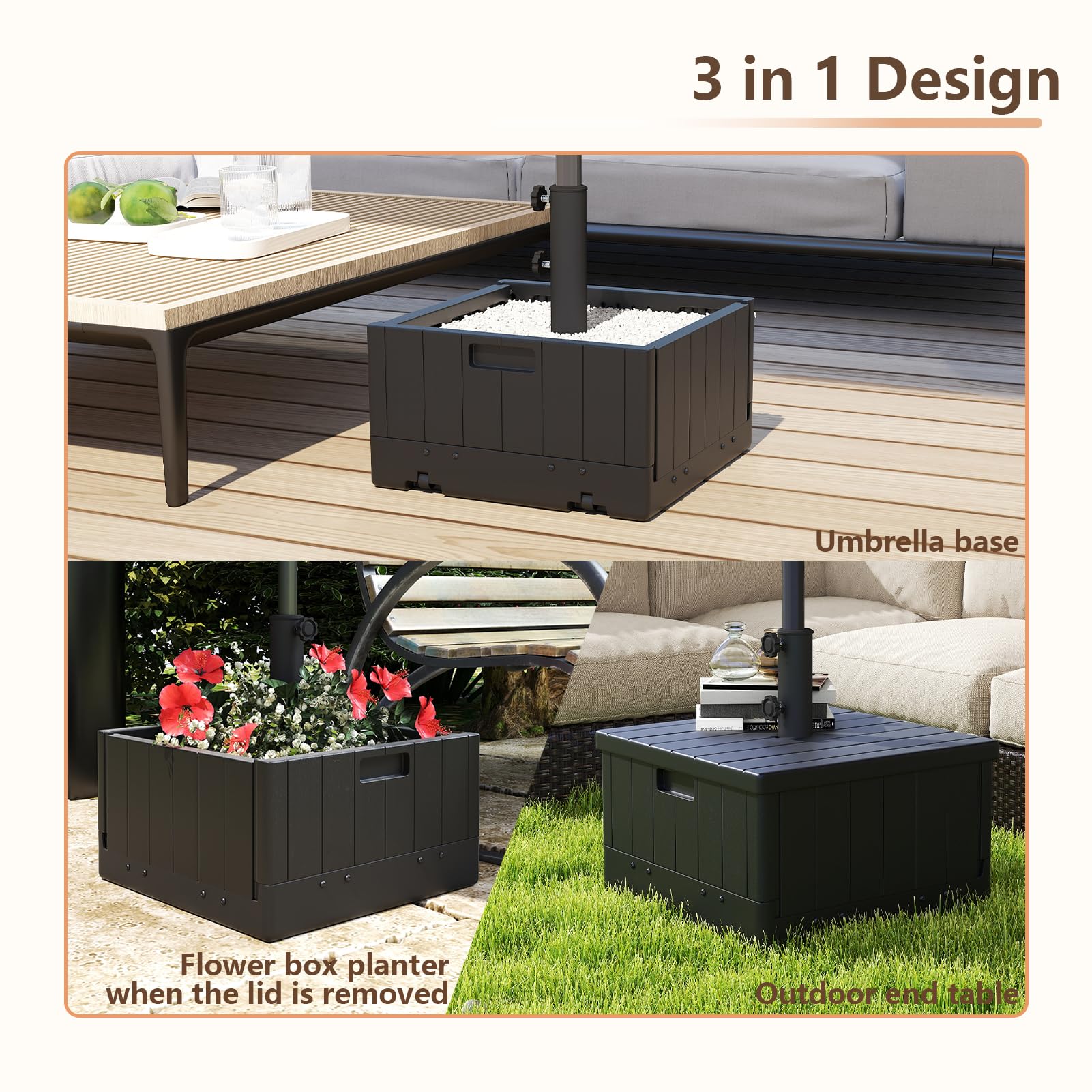 C-Hopetree planter filled with flowers adding decorative value