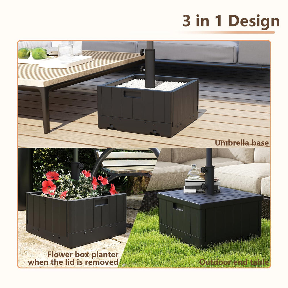 C-Hopetree planter filled with flowers adding decorative value