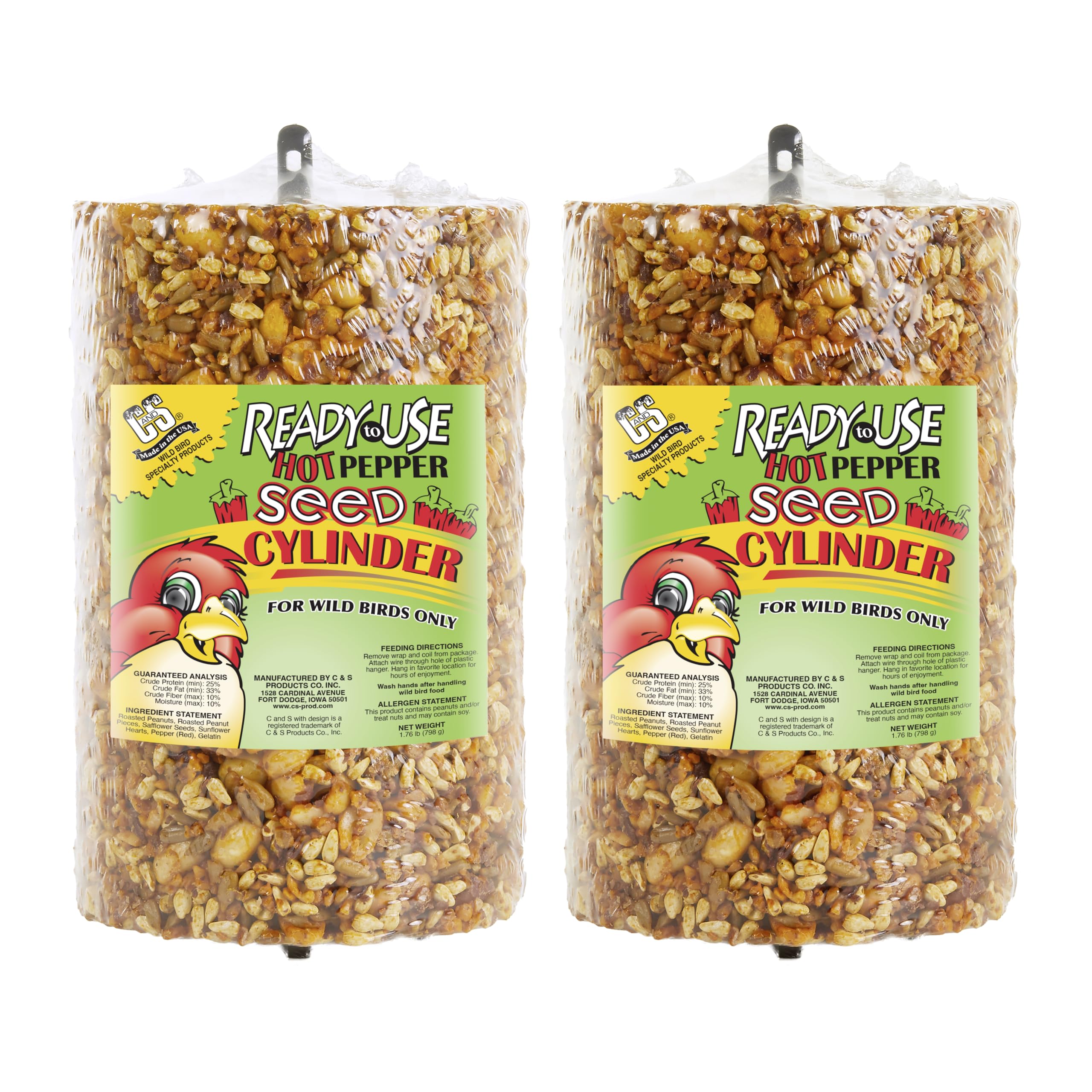 C&S front packaging showing hot pepper cylinder and value pack benefit