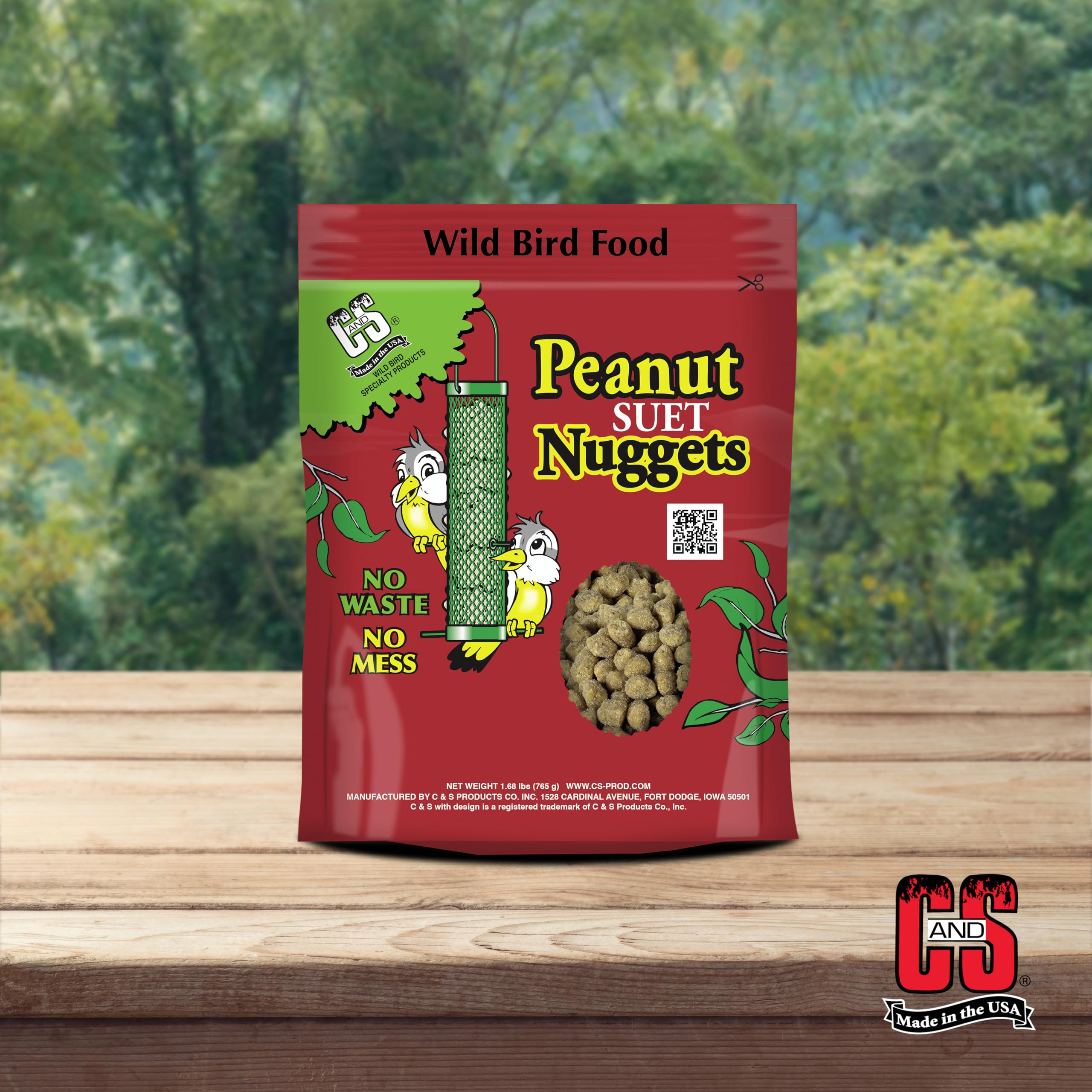 C&S peanut nuggets label and nutrition panel showing product details
