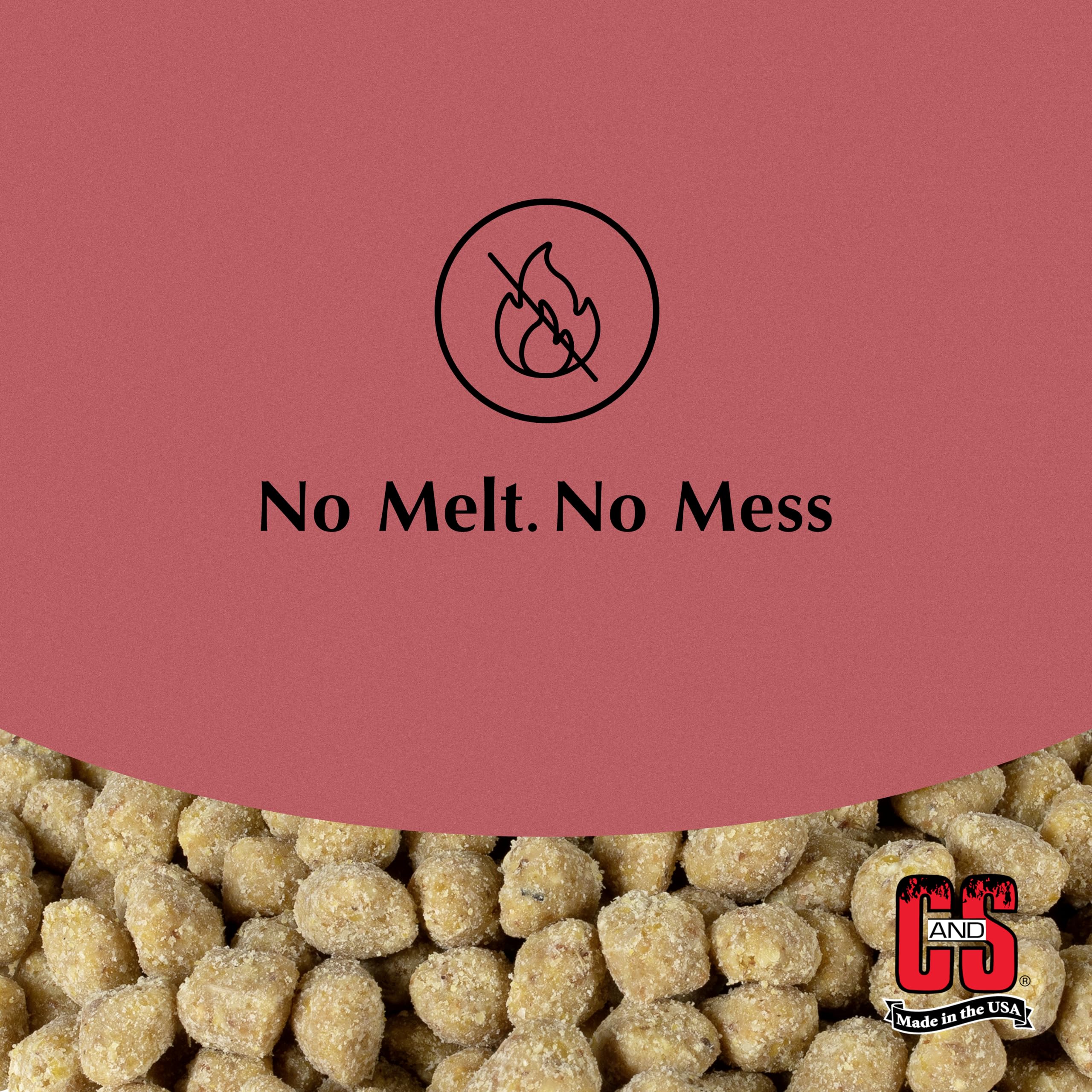 C&S peanut nuggets placed on a platform feeder for multiple species