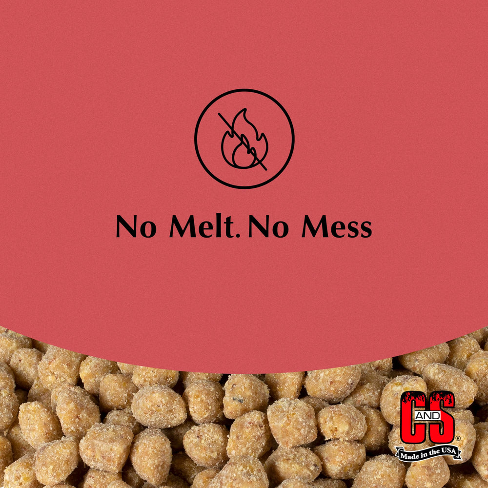 C&S peanut nuggets placed on a platform feeder for multiple species