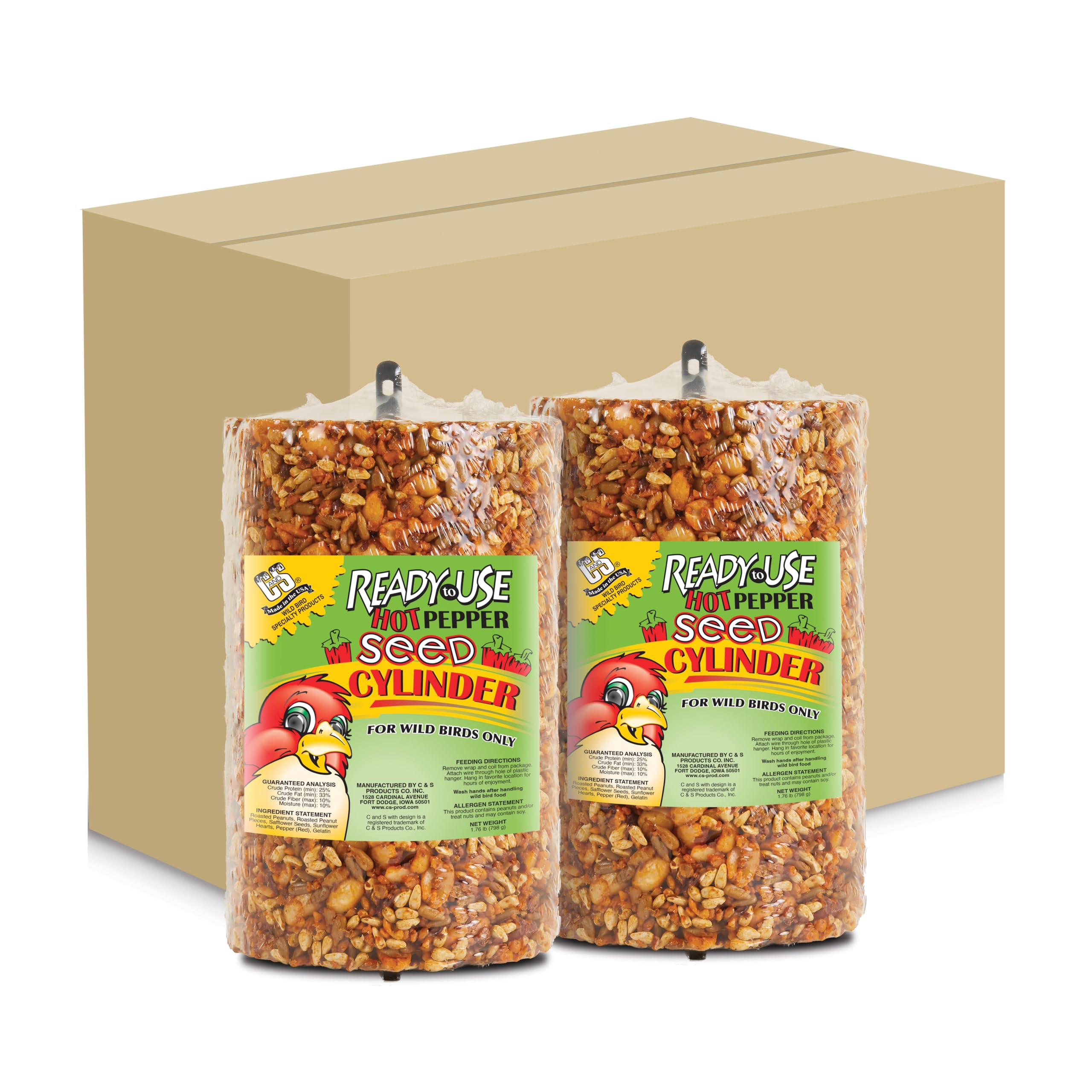 C&S cylinder in natural setting with birds feeding to encourage observation