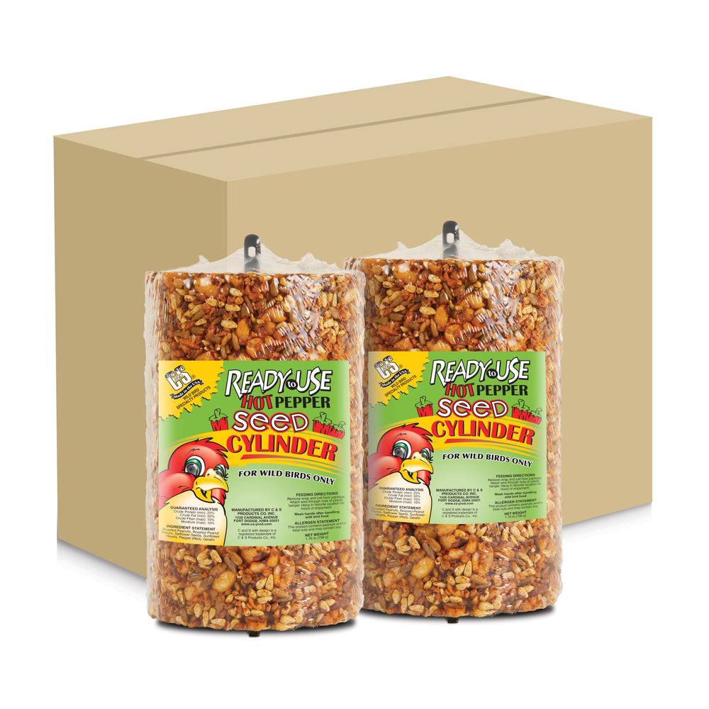 C&S cylinder in natural setting with birds feeding to encourage observation