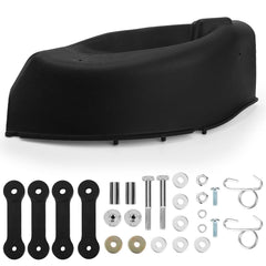 C-Tzu front view mulch cover kit showing full plate and clean fit benefit