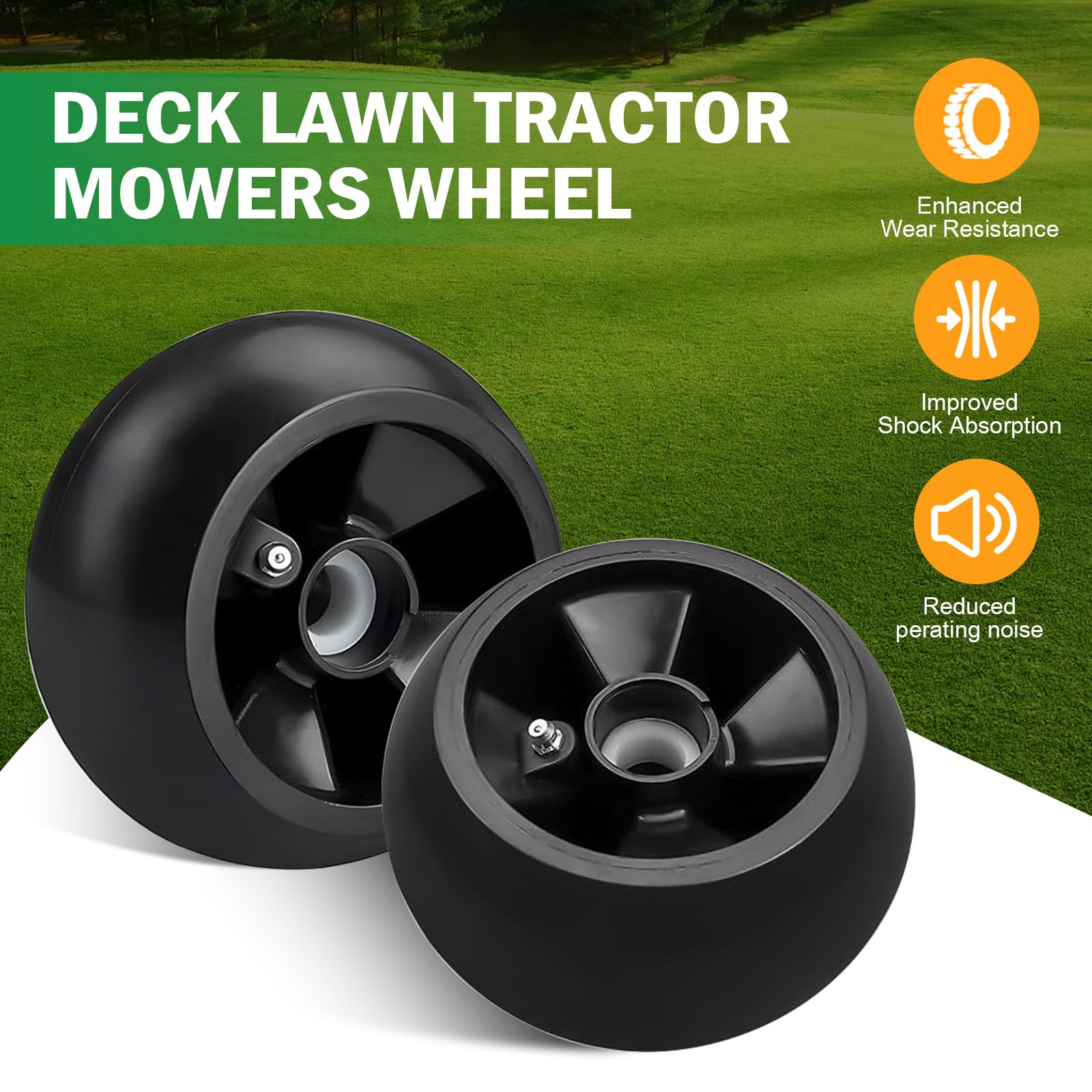 C-Tzu side profile of anti-scalp wheel showing deck clearance benefits