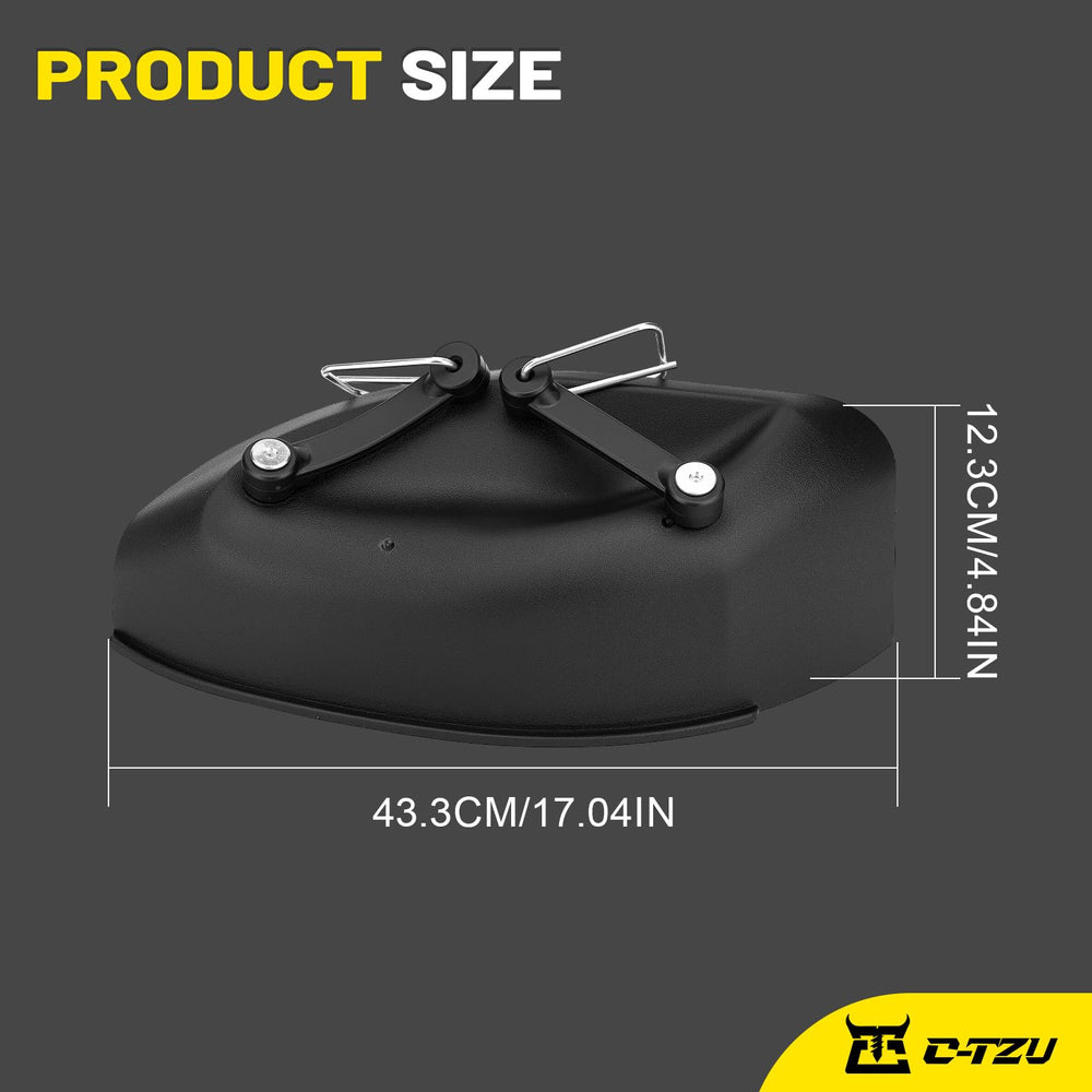 C-Tzu mulching cover beside measuring ruler showing true 48-inch size and correct fit benefit