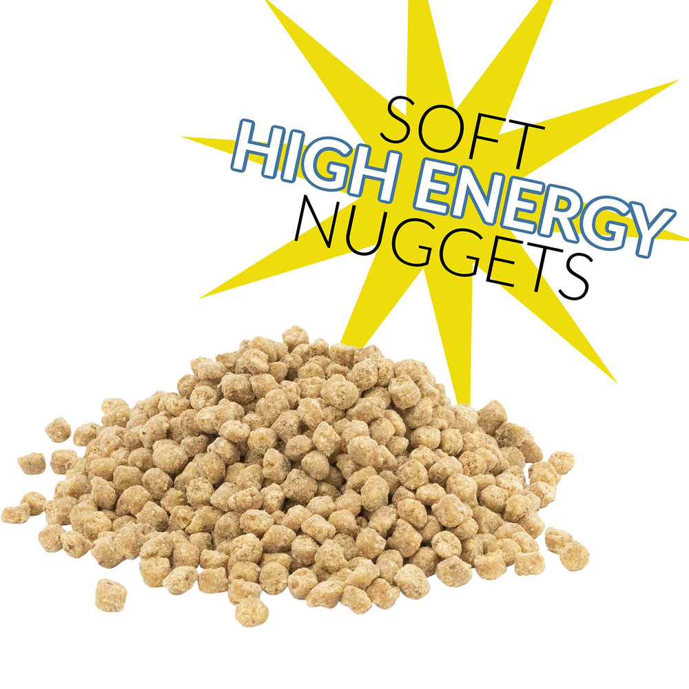 C&S nuggets loaded in a nugget feeder attracting birds efficiently