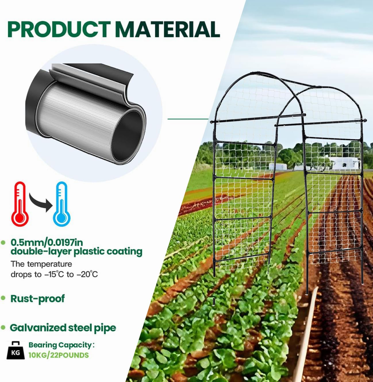 CACERIAWM anchor rod inserted in soil illustrating secure base and wind resistance
