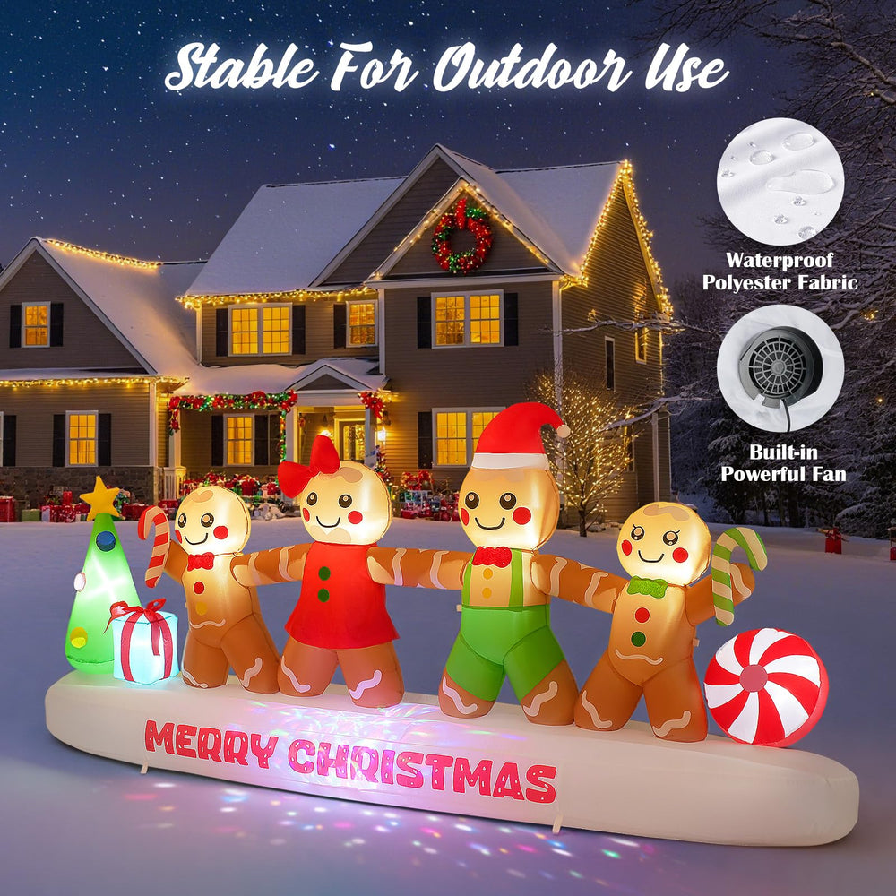 CACIRAL inflatable beside house showing 10-foot scale and impact