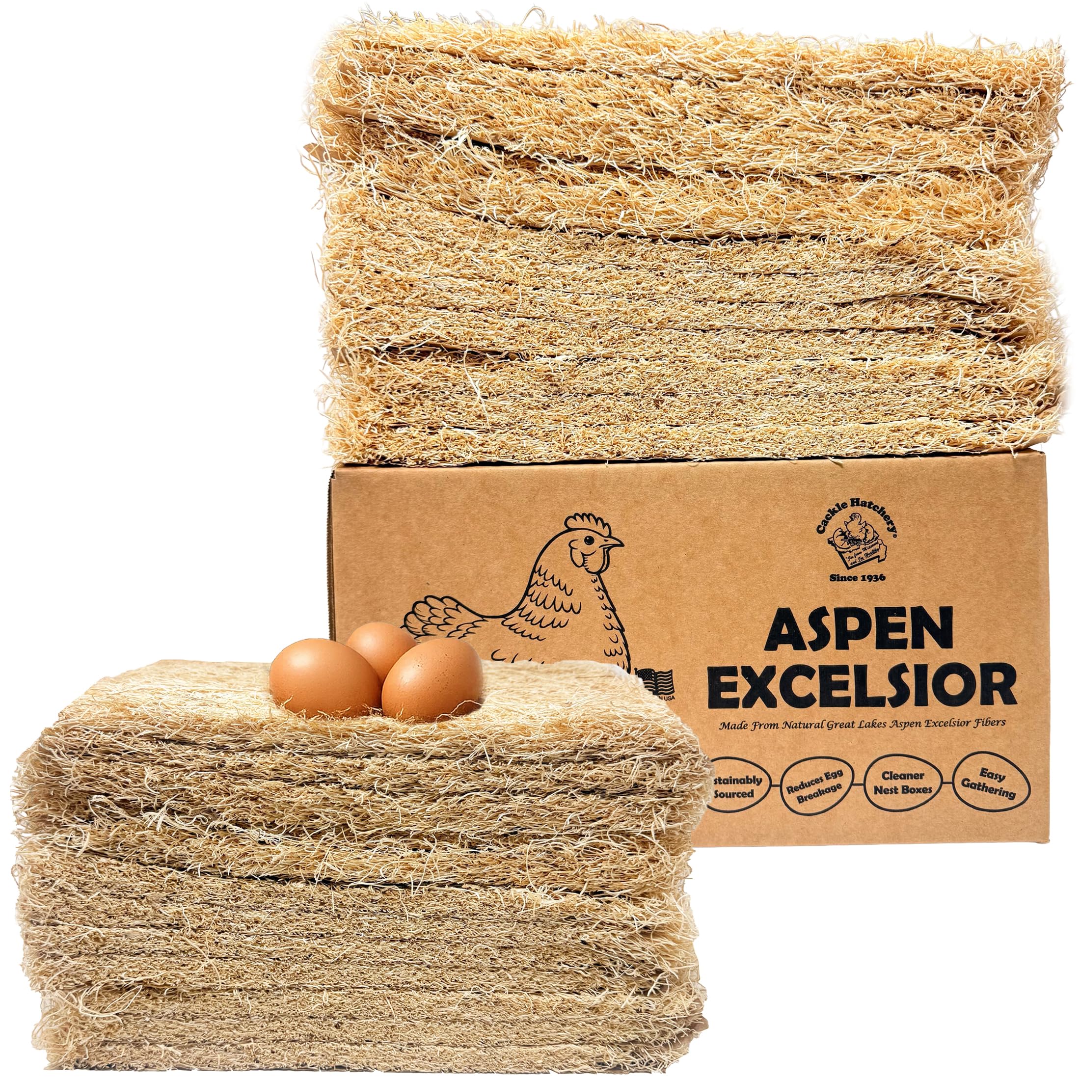 Cackle Hatchery front packaging showing 12-pack and product size benefits