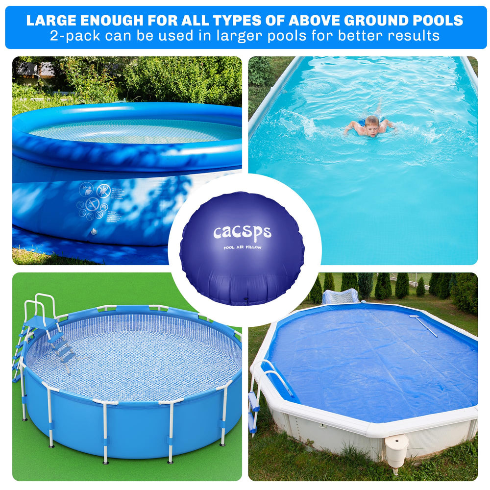 CACSPS folded pool pillow beside a chair for compact storage and easy handling benefit