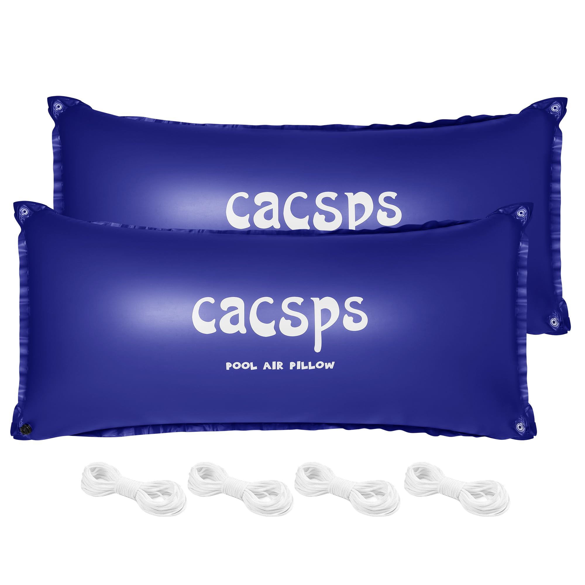 CACSPS front view of 4x8 pool pillow showing shape and coverage benefit
