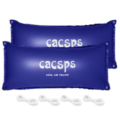 CACSPS front view of 4x8 pool pillow showing shape and coverage benefit
