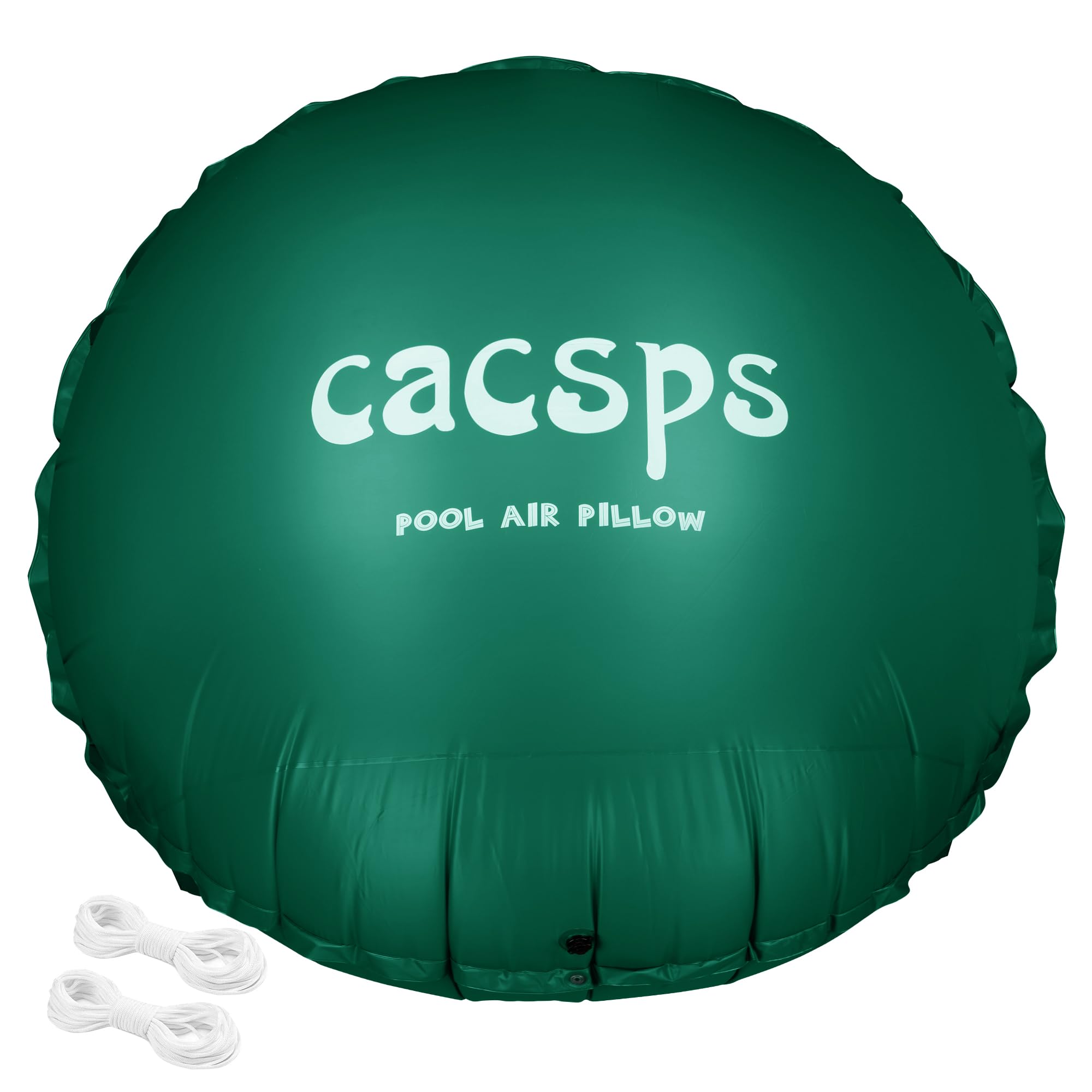 CACSPS front view of green 10ft pool pillow showing compact protection