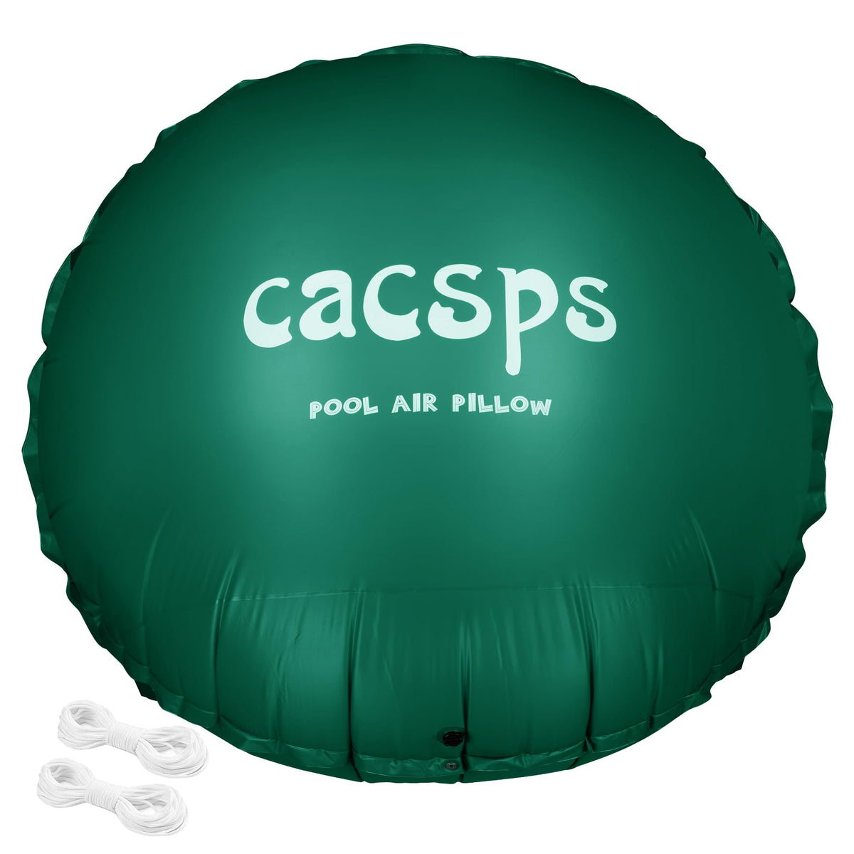 CACSPS front view of green 10ft pool pillow showing compact protection