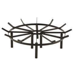 CADANI front view of 24 inch round grate showcasing sturdy iron construction and safety