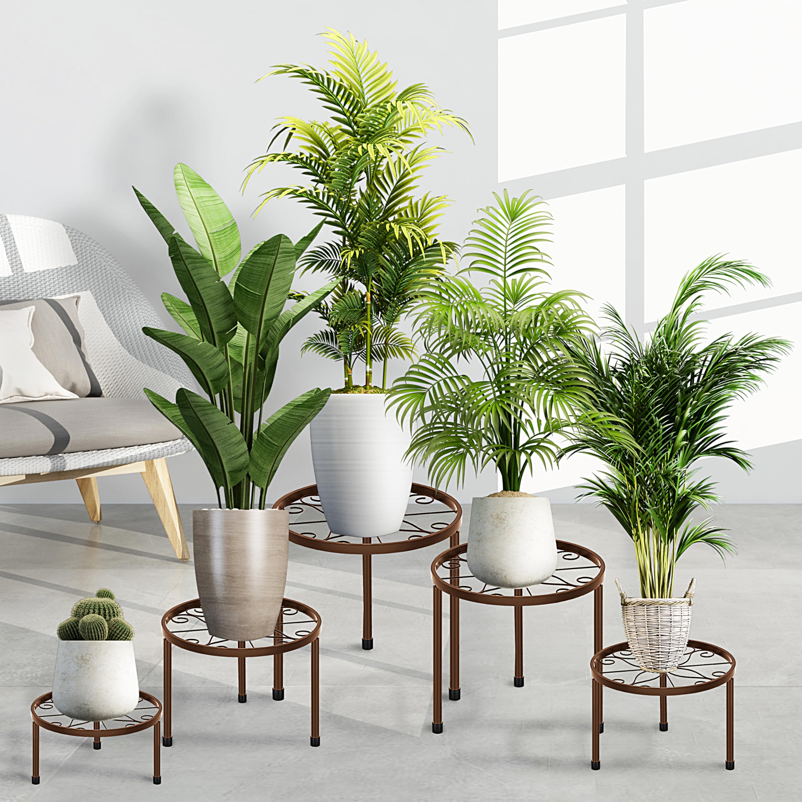 CADANI multi-level display on balcony improving light for each plant and aesthetics