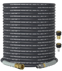CADEGUO front view of 100ft pressure washer hose showing full-length benefit
