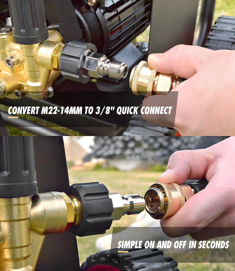 CADEGUO hose label showing heat-resistance up to 248°F for durability