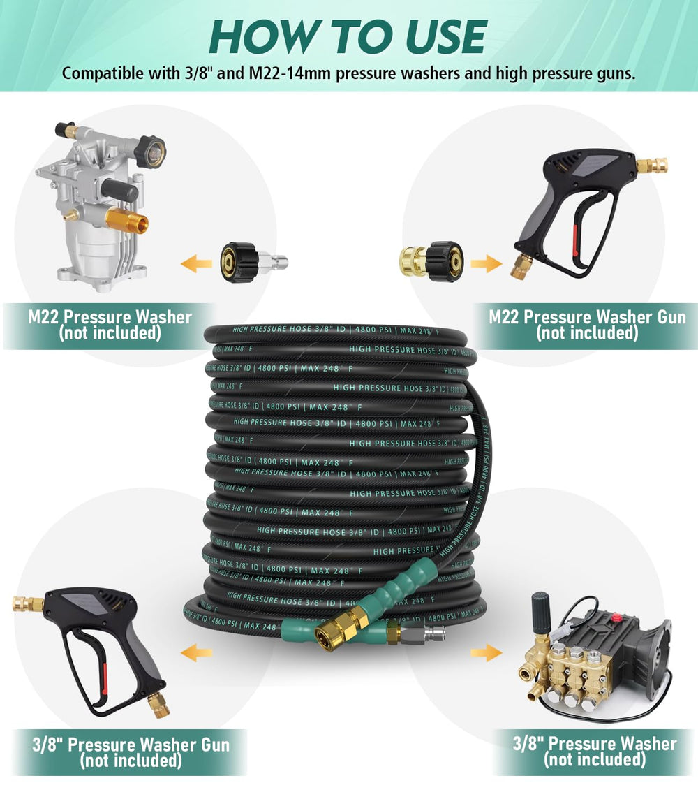 CADEGUO hose cleaning a driveway showing heavy-duty performance in outdoor use
