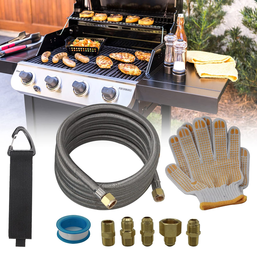 CADOAHJ hose coiled with Velcro, glove and sealing tape showing tidy storage and travel readiness