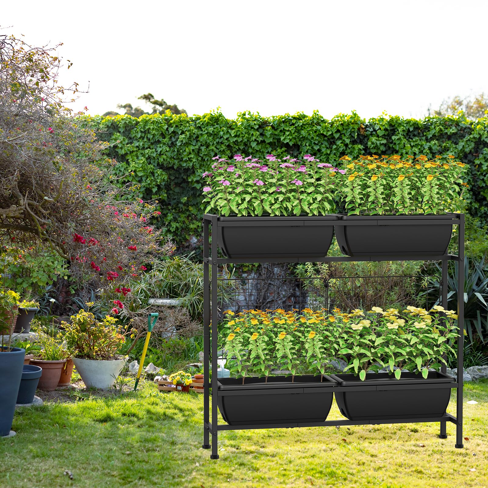 CADUKE assembled planter on balcony lifestyle showing compact gardening and visual appeal