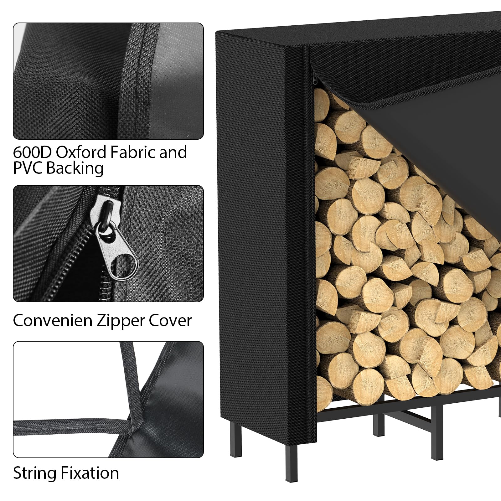 CADUKE rack beside person for size comparison showing compact footprint and space-saving benefit