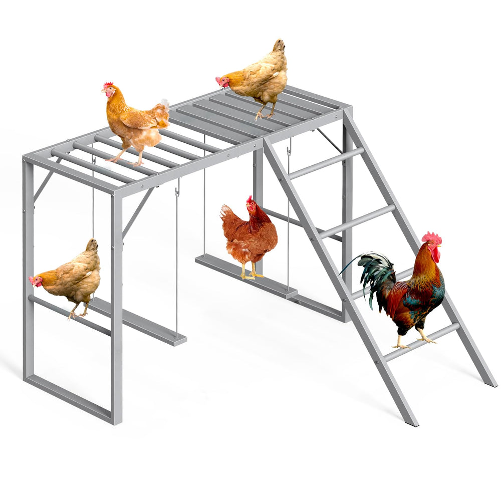 CADUKE front view of perch swing showing full layout and easy-access features