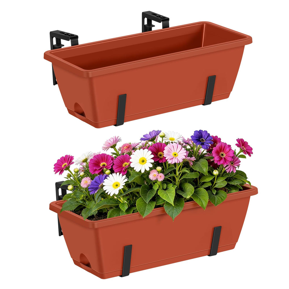 CADUKE front view red planter showing clean lines and space-saving benefit