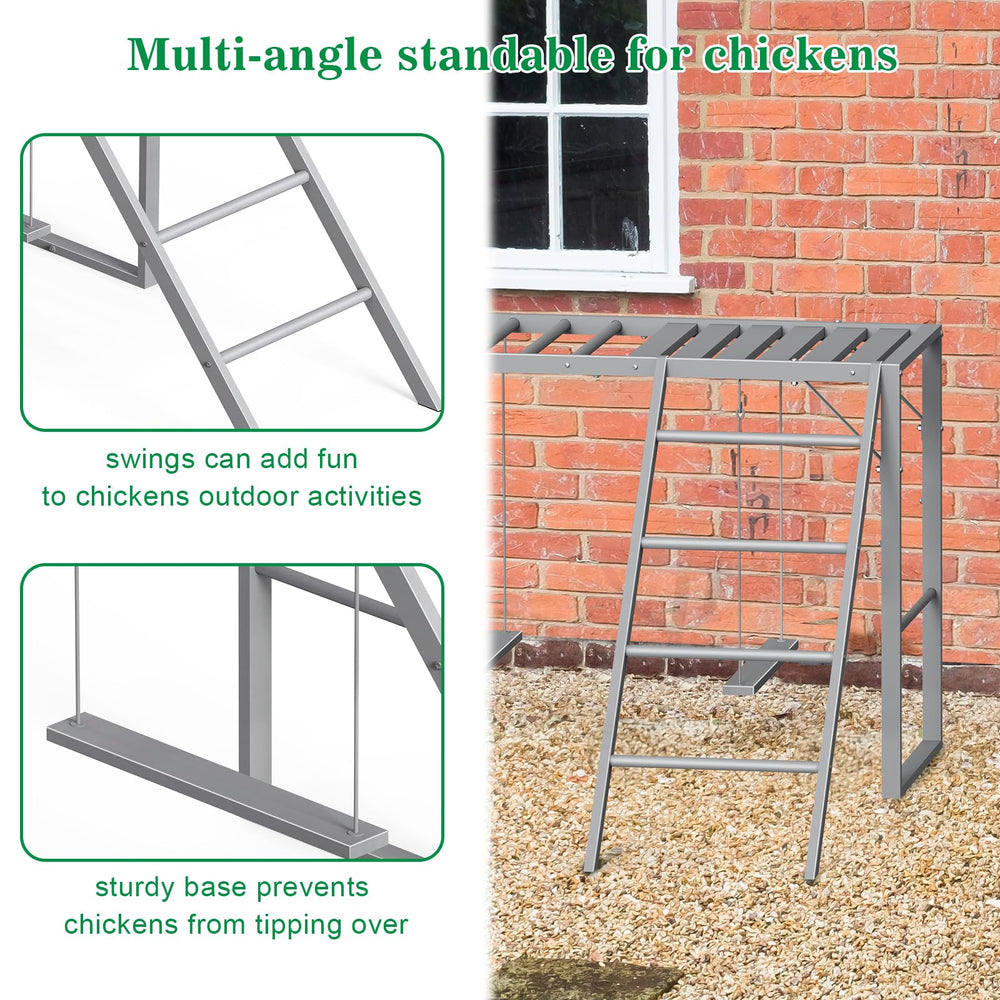 CADUKE ladder and staggered perches side profile showing multi-height options