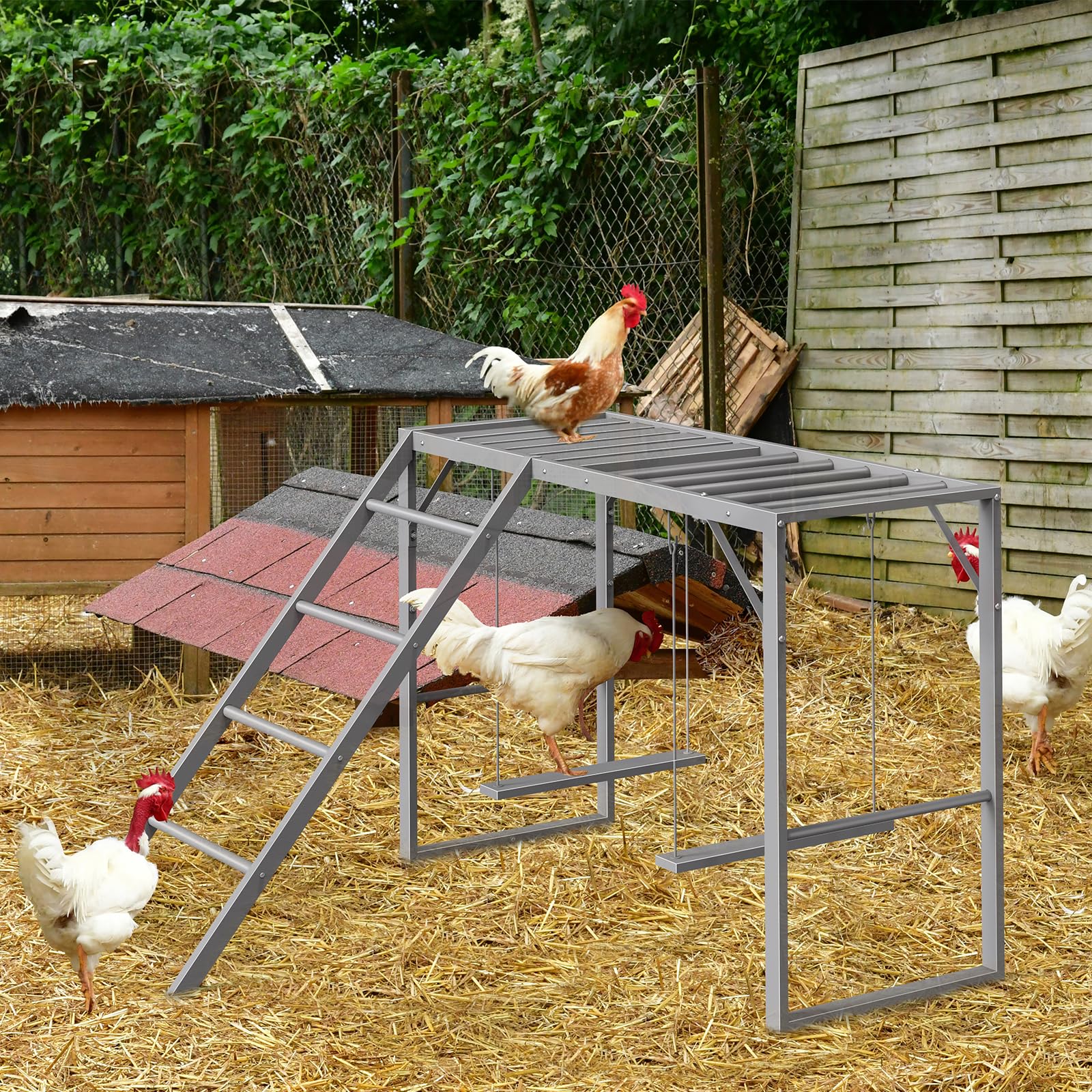 CADUKE size comparison with hand illustrating compact footprint for small coops