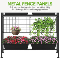 CADUKE trellis detail with climbing plants showing vertical support and space-saving benefit